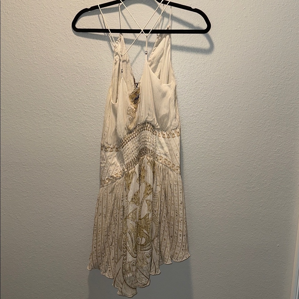 READ Camilla *The Queens Chamber white gold silk Egyptian Cleopatra boho dress S - Picture 7 of 16